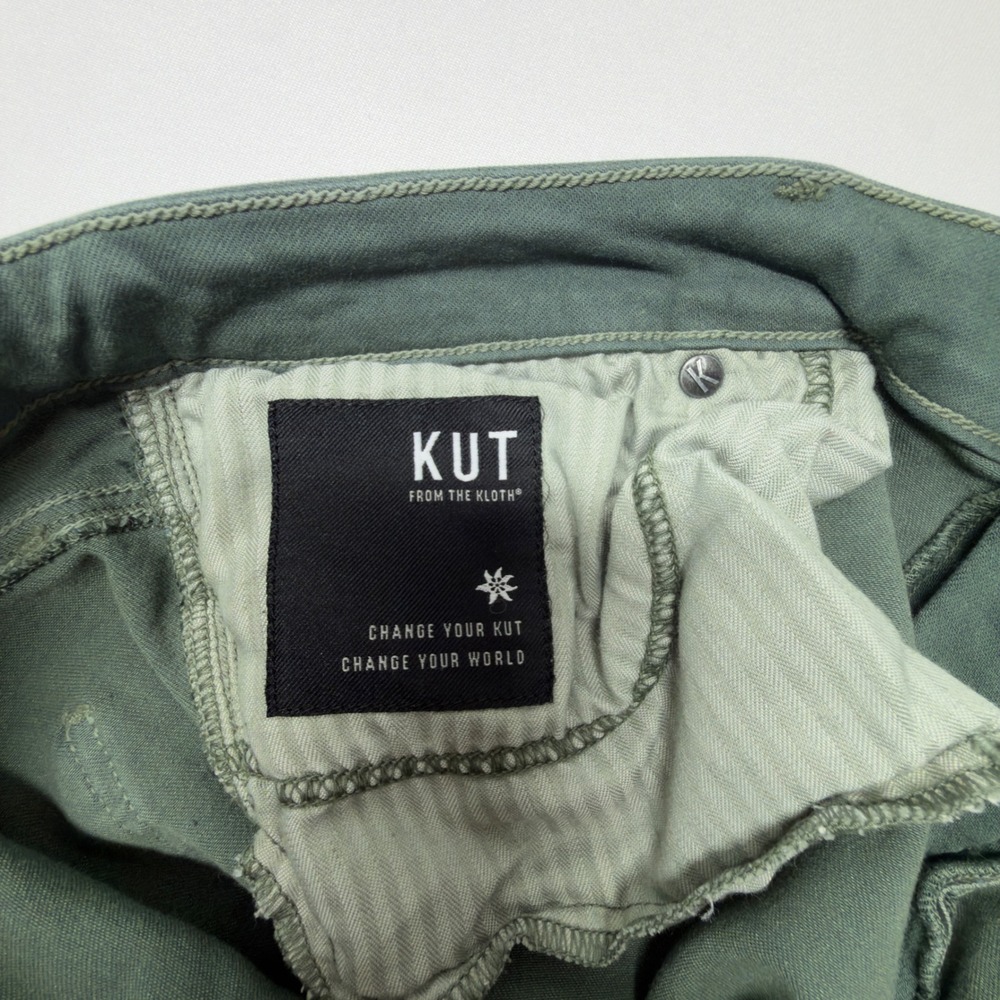 KUT from the Kloth Mia Toothpick Skinny Sage Green Jeans  Size 16 - Picture 4 of 9